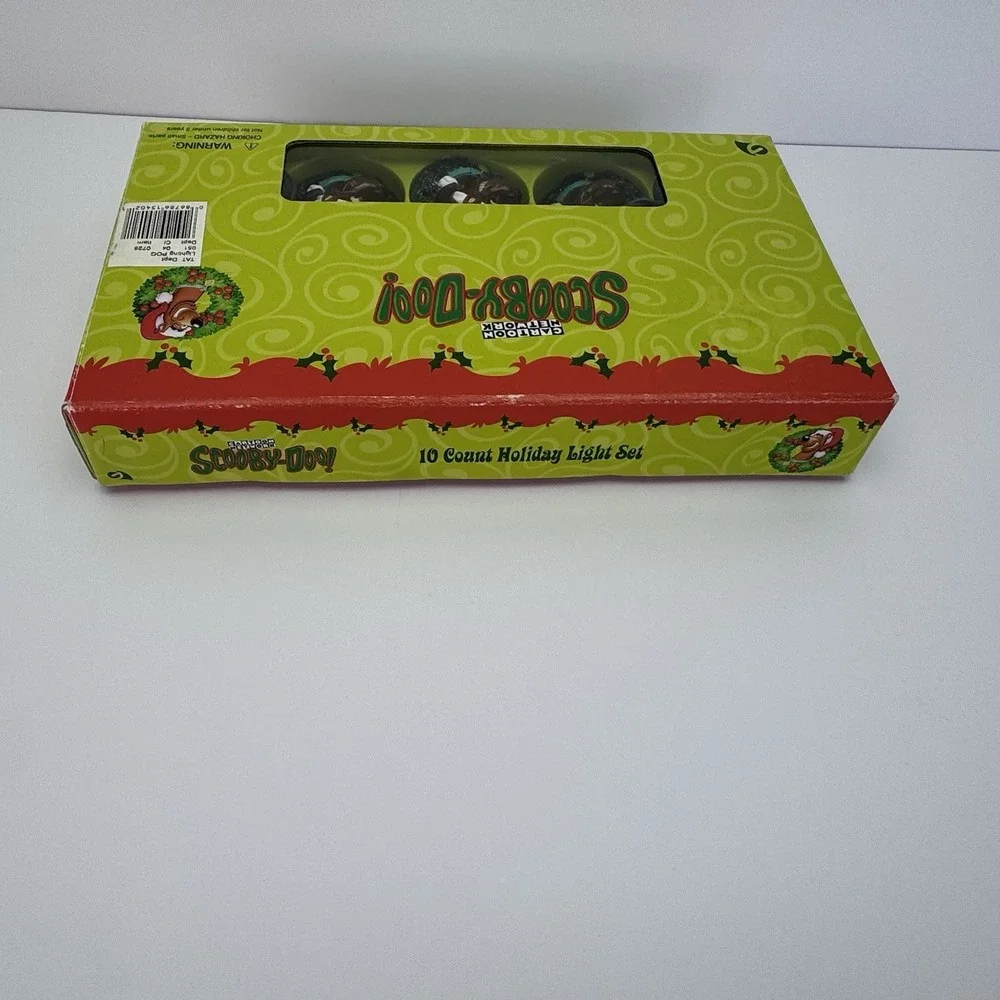 2001 Gemmy Scooby-Doo Cartoon Network 10 Ct Holiday Christmas String Light Set